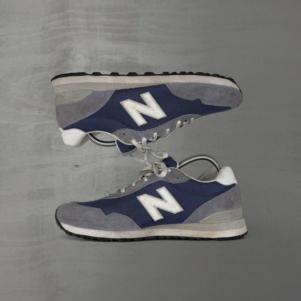 New Balance 515 Sneakers Navy Grey Suede Mesh Athletic Shoes Mens 11
